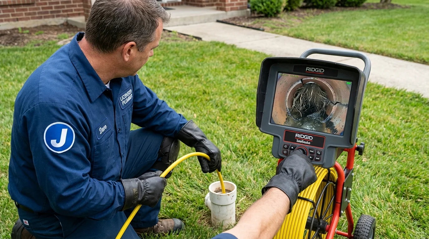 Sewer camera inspection being performed by Johns Plumbing LLC in Poteet